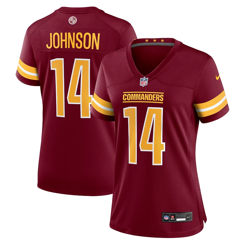 Women's Nike Josh Johnson  Burgundy Washington Commanders Team Game Jersey