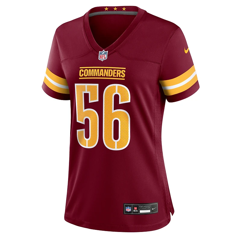 Maillot Nike Kain Medrano Bordeaux pour femme des Washington Commanders