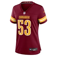 Maillot Nike Lucas Niang bordeaux pour femme des Washington Commanders