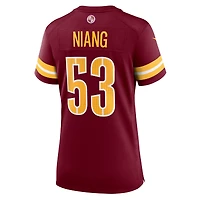 Maillot Nike Lucas Niang bordeaux pour femme des Washington Commanders