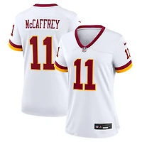 Maillot Nike Luke McCaffrey blanc pour femme, édition Super Bowl, Washington Commanders