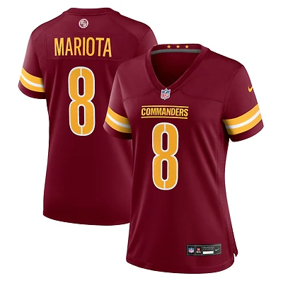 Maillot Nike Marcus Mariota Bordeaux pour femme des Washington Commanders