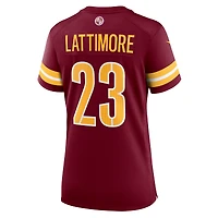 Women's Nike Marshon Lattimore  Burgundy Washington Commanders Team Game Jersey