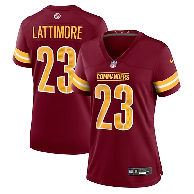 Women's Nike Marshon Lattimore  Burgundy Washington Commanders Team Game Jersey