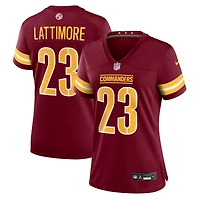 Maillot Nike Marshon Lattimore bordeaux pour femme des Washington Commanders