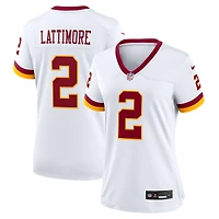 Women's Nike Marshon Lattimore White Washington Commanders Game Super Bowl Era Jersey