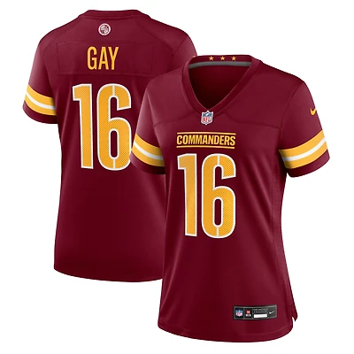 Maillot de match Nike Matt Gay Bordeaux pour femme des Washington Commanders
