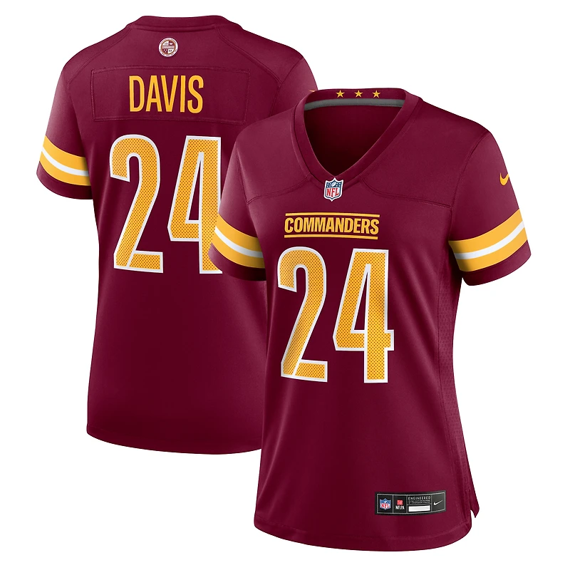 Women's Nike Michael Davis  Burgundy Washington Commanders Team Game Jersey