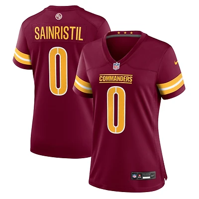 Maillot Nike Mike Sainristil Bordeaux pour femme des Washington Commanders
