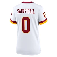 Maillot Nike Mike Sainristil blanc pour femme des Washington Commanders, édition Super Bowl