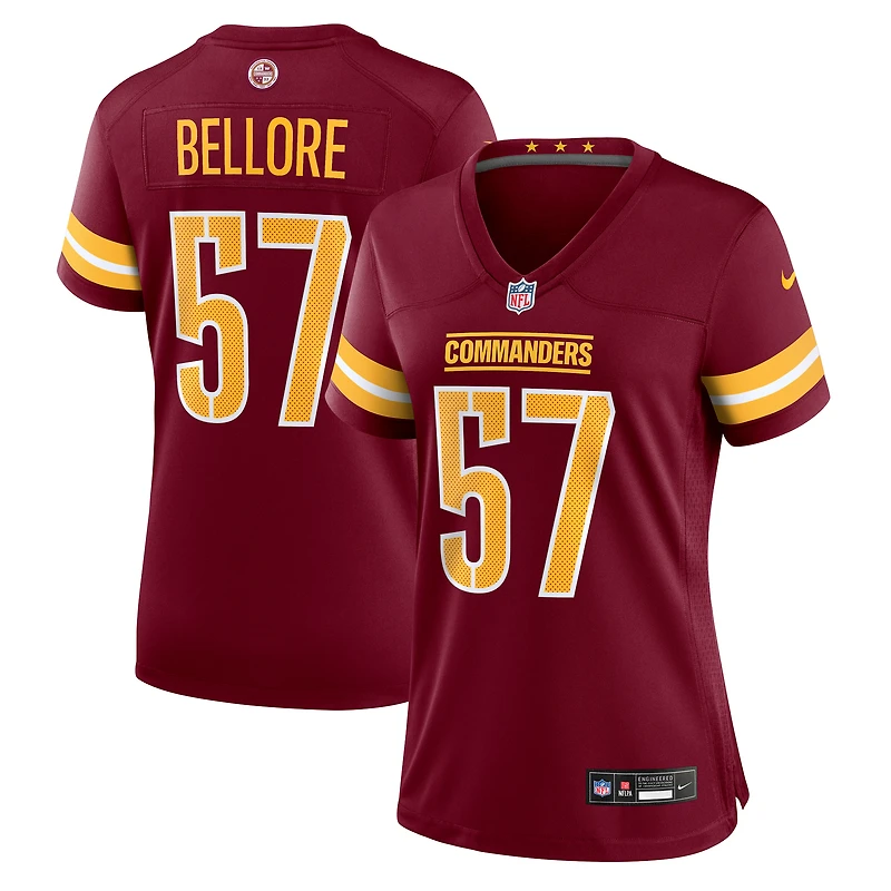 Maillot Nike Nick Bellore bordeaux pour femme des Washington Commanders