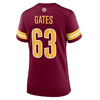 Women's Nike Nick Gates Burgundy Washington Commanders Game Player Jersey