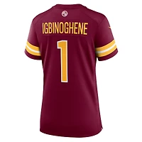 Women's Nike Noah Igbinoghene  Burgundy Washington Commanders Team Game Jersey