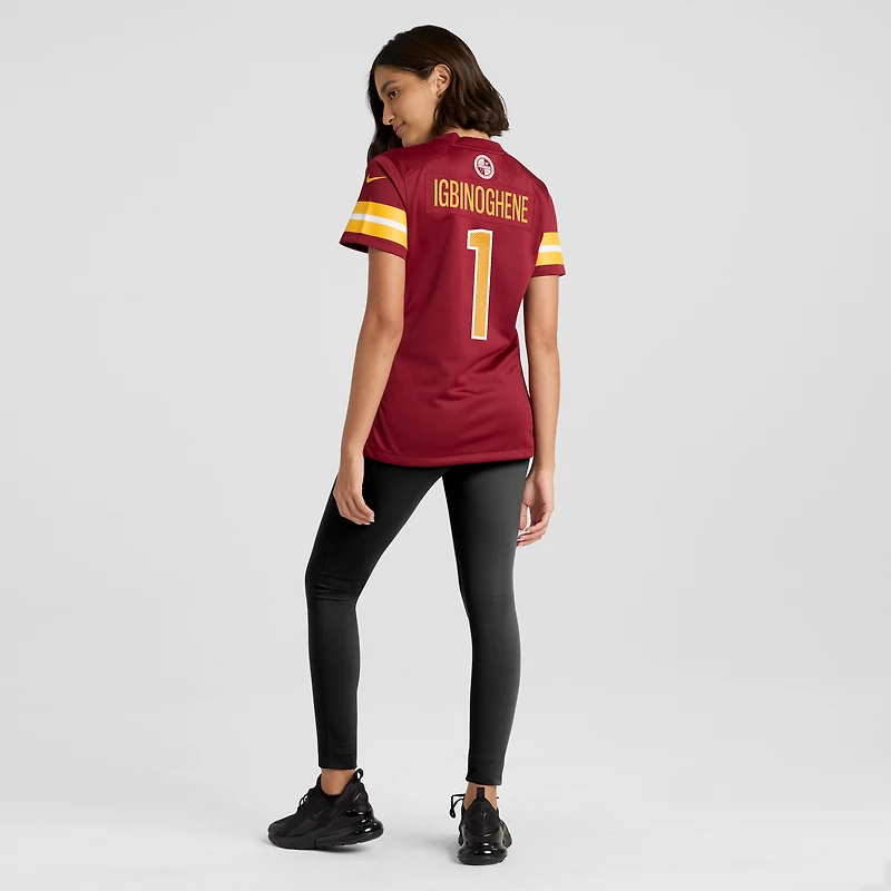 Women's Nike Noah Igbinoghene  Burgundy Washington Commanders Team Game Jersey