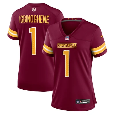 Women's Nike Noah Igbinoghene  Burgundy Washington Commanders Team Game Jersey