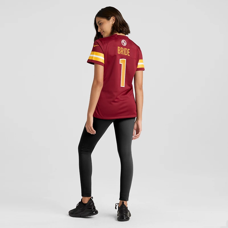 Maillot de match Nike Numéro 1 Bride Bourgogne Washington Commanders pour femme