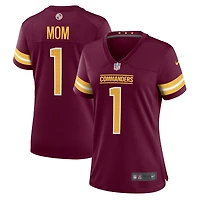 Maillot de match Nike Numéro 1 Maman Bourgogne Washington Commanders pour femme