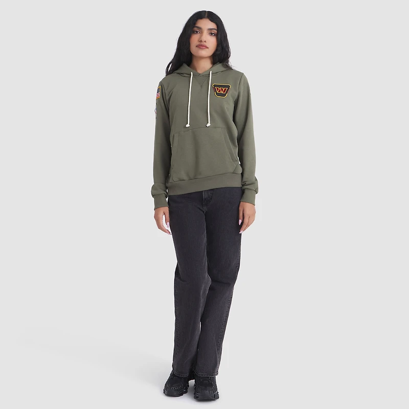 Women's Nike Olive Washington Commanders 2025 Salute to Service Sideline Standard Issue Dri-FIT Hoodie