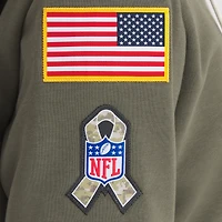 Sweat à capuche Nike Olive Washington Commanders 2025 Salute to Service Sideline Standard Issue Dri-FIT pour femme