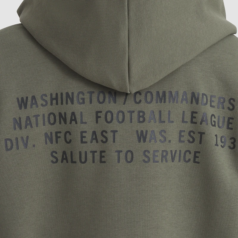 Women's Nike Olive Washington Commanders 2025 Salute to Service Sideline Standard Issue Dri-FIT Hoodie