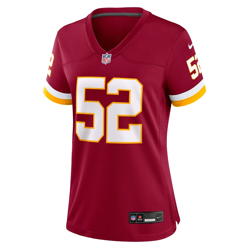Maillot de match Nike Sonny Styles bordeaux pour femmes, Washington Commanders