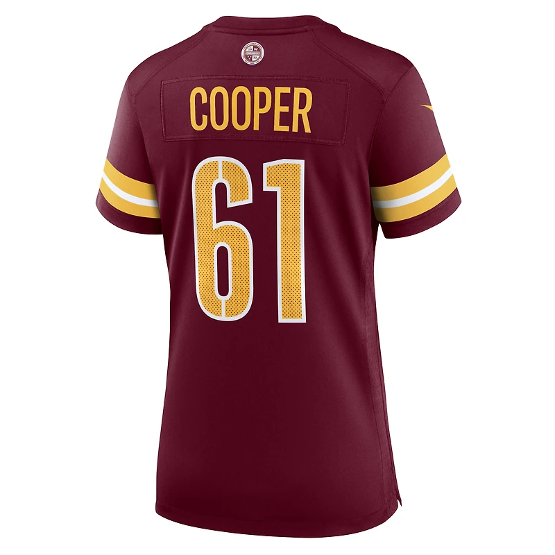 Women's Nike Tyler Cooper  Burgundy Washington Commanders Team Game Jersey