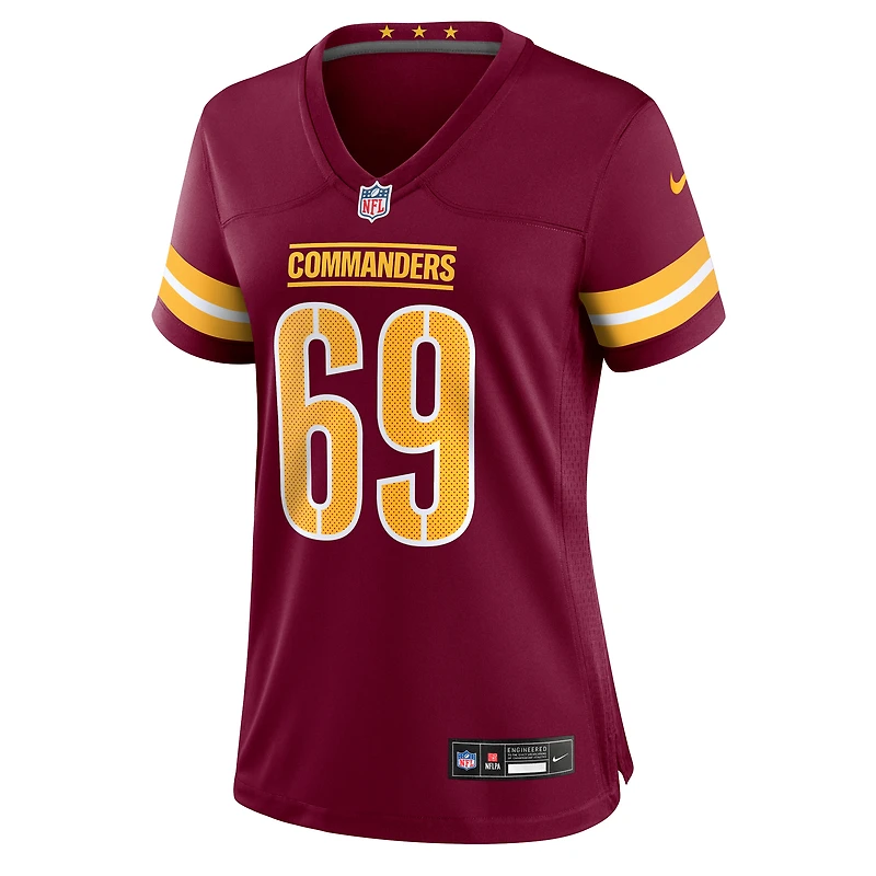 Maillot Nike Tyler Ott bordeaux pour femme des Washington Commanders