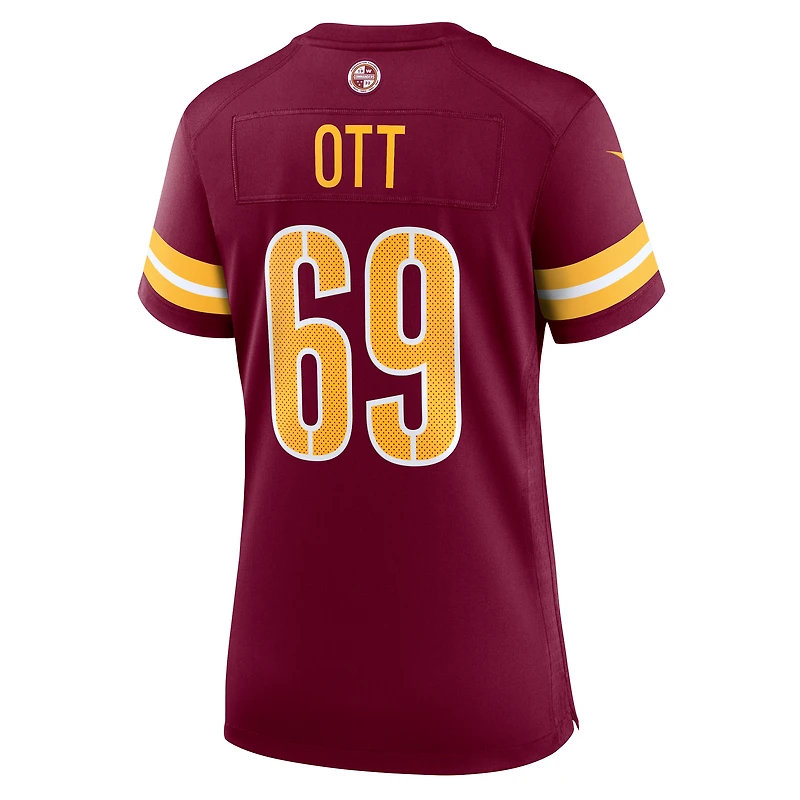 Women's Nike Tyler Ott  Burgundy Washington Commanders Team Game Jersey