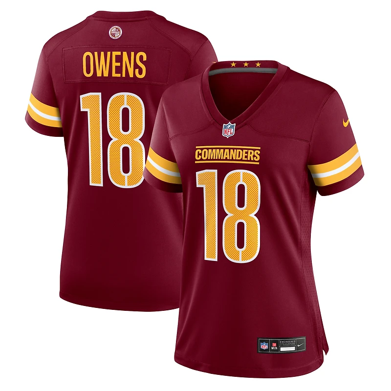 Maillot Nike Tyler Owens bordeaux pour femme des Washington Commanders