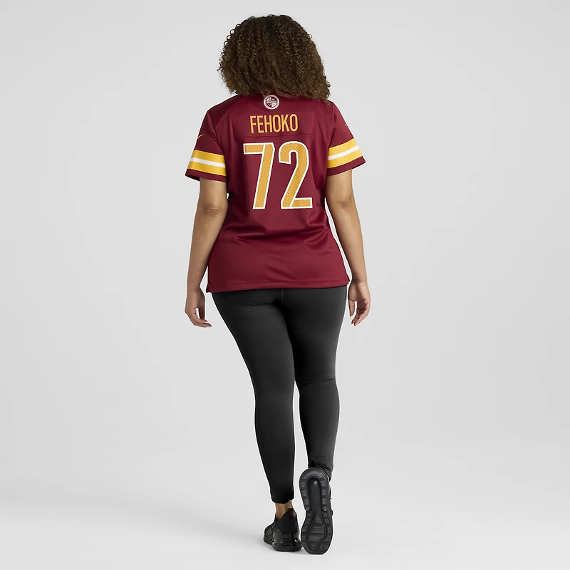 Women's Nike Viliami Fehoko Jr.  Burgundy Washington Commanders Team Game Jersey