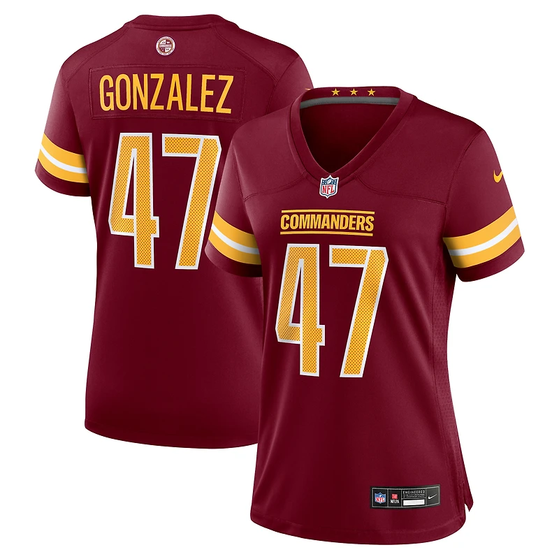 Women's Nike Zane Gonzalez  Burgundy Washington Commanders Team Game Jersey