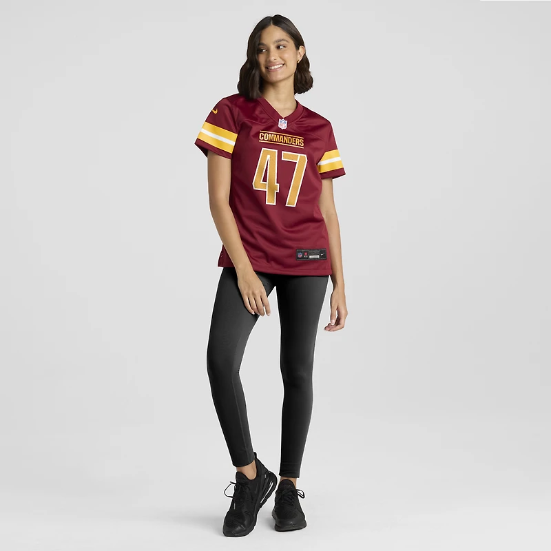 Maillot Nike Zane Gonzalez Bordeaux pour femme des Washington Commanders