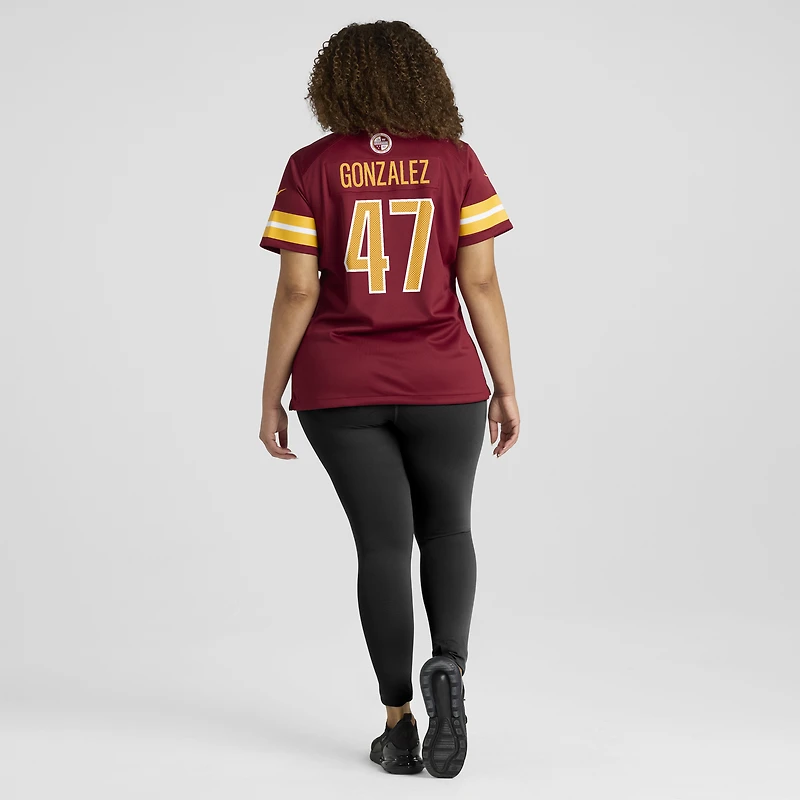 Women's Nike Zane Gonzalez  Burgundy Washington Commanders Team Game Jersey