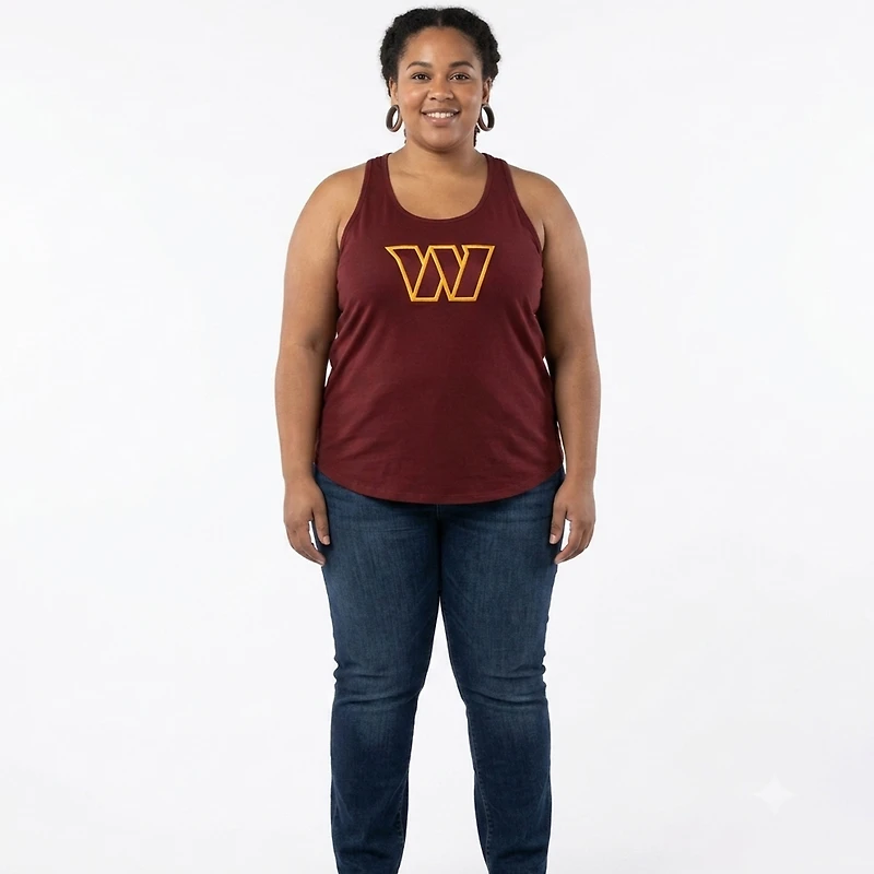 Débardeur basique grande taille Washington Commanders bordeaux pour femme
