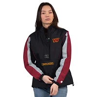 Women's Starter Black/Burgundy Washington Commanders Thursday Night Gridiron Half-Zip Jacket