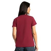 Women's Starter  Burgundy/Ash Washington Commanders Short Sleeve & Long T-Shirt Combo Pack