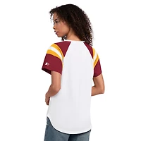 T-shirt à col cranté Starter White Washington Commanders pour femmes