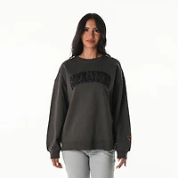 Sweat-shirt ras du cou surdimensionné en cristal de roche pour femme, couleur charbon, Washington Commanders, The Wild Collective