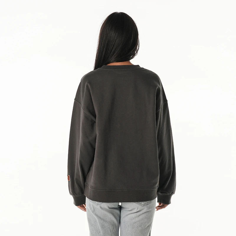 Sweat-shirt ras du cou surdimensionné en cristal de roche pour femme, couleur charbon, Washington Commanders, The Wild Collective