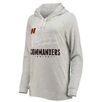 Chandail à capuchon raglan d'avant-match Touch Oatmeal Washington Commanders pour femme