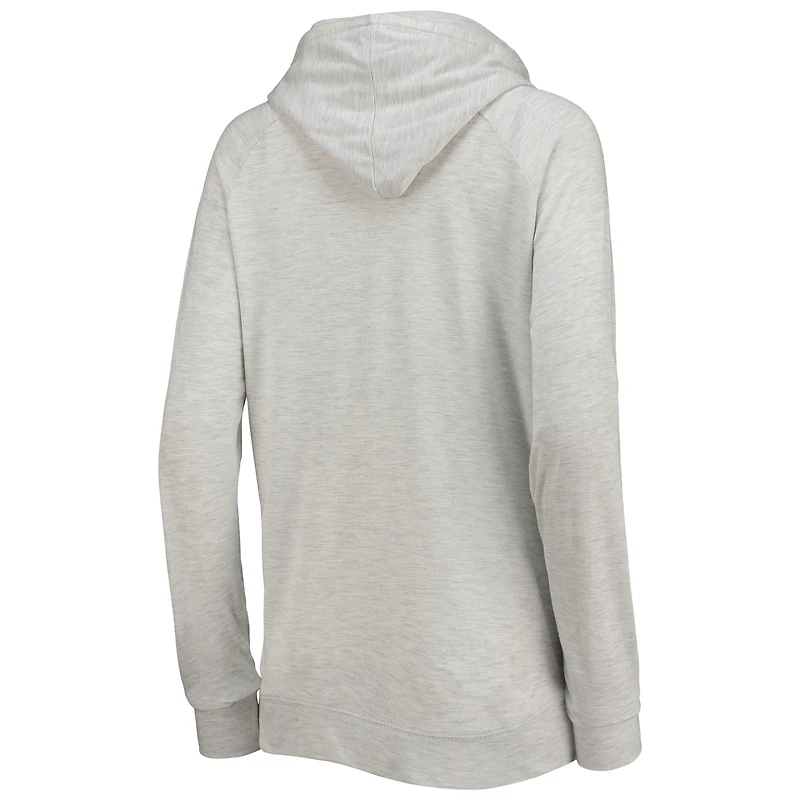 Chandail à capuchon raglan d'avant-match Touch Oatmeal Washington Commanders pour femme