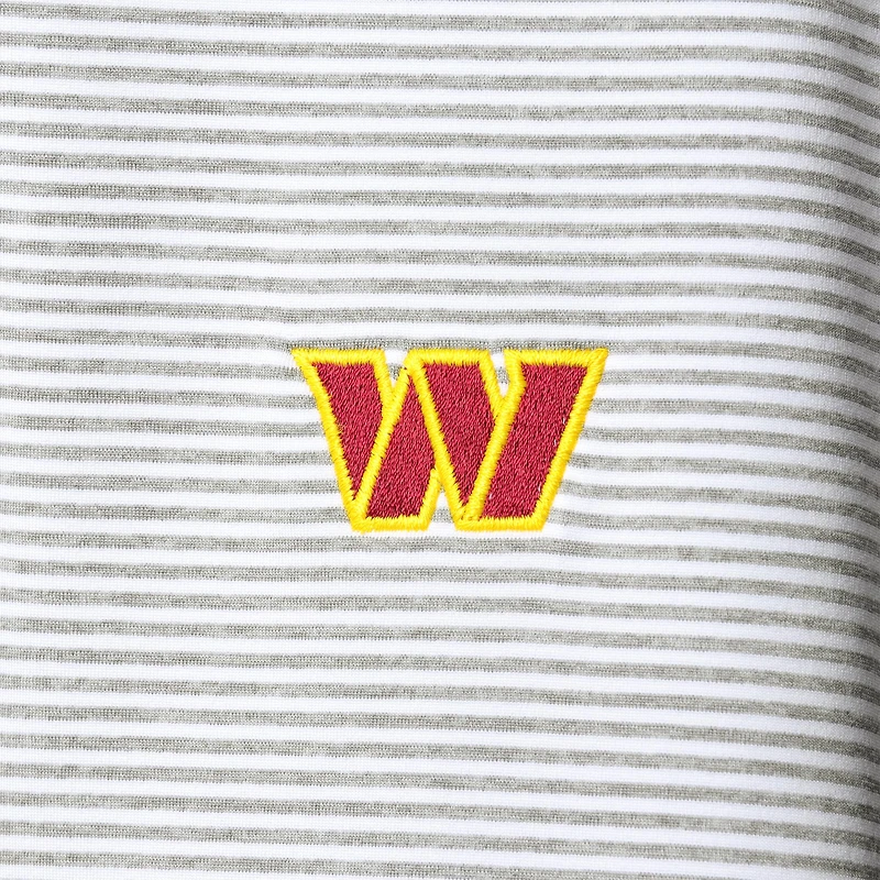 Haut à enfiler demi-zippé Vineyard Vines Washington Commanders Sankaty Shep gris chiné pour femme