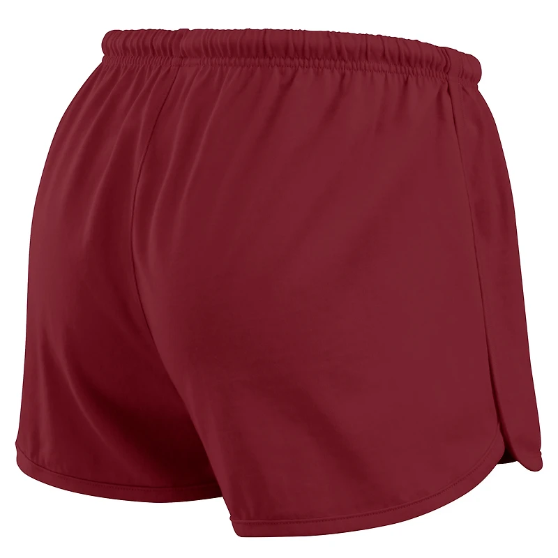 Women's WEAR by Erin Andrews Burgundy Washington Commanders Heavy Rugby Jersey Long Sleeve T-Shirt & Shorts Lounge Set