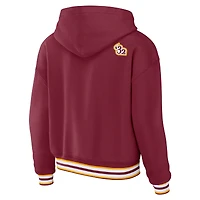 Sweat à capuche lacets bordeaux Washington Commanders pour femme WEAR by Erin Andrews