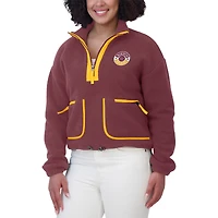 Veste polaire à demi-zip bordeaux Washington Commanders pour femme WEAR by Erin Andrews