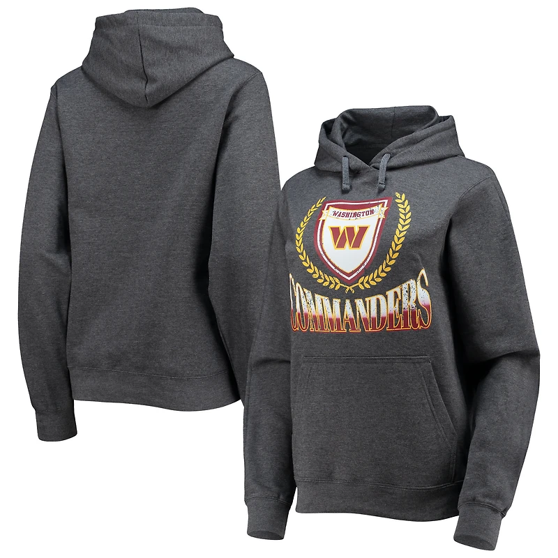 WEAR by Erin Andrews Sweat à capuche en polaire gris chiné Washington Commanders pour femmes