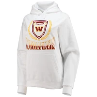 WEAR by Erin Andrews Sweat à capuche en polaire blanc Washington Commanders pour femmes