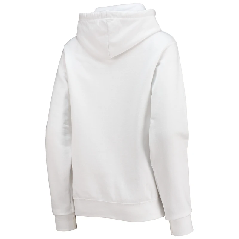 WEAR by Erin Andrews Sweat à capuche en polaire blanc Washington Commanders pour femmes