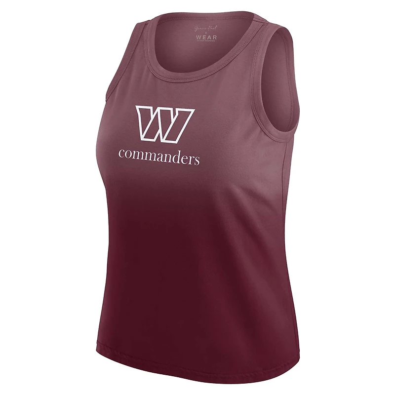 Débardeur bordeaux ombré Washington Commanders pour femme WEAR by Erin Andrews x Gracie Hunt