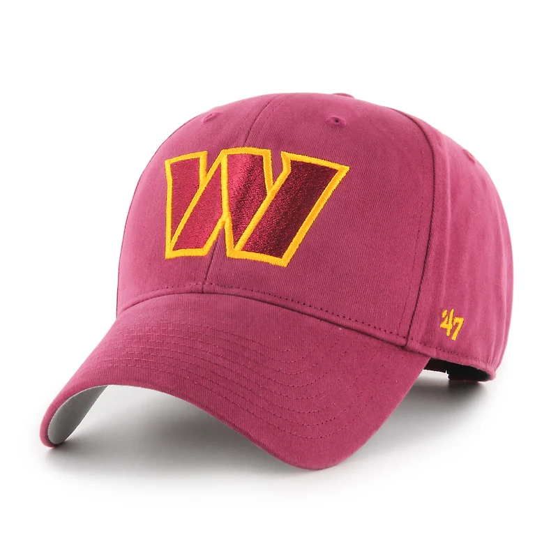 Youth Burgundy Washington Commanders Basic MVP Adjustable Hat